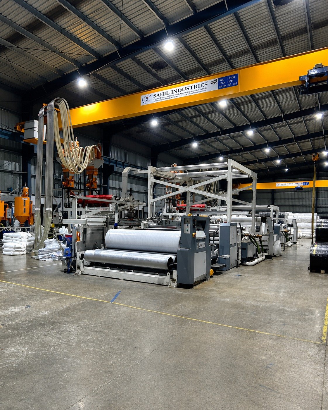 Extrusion and weaving machines