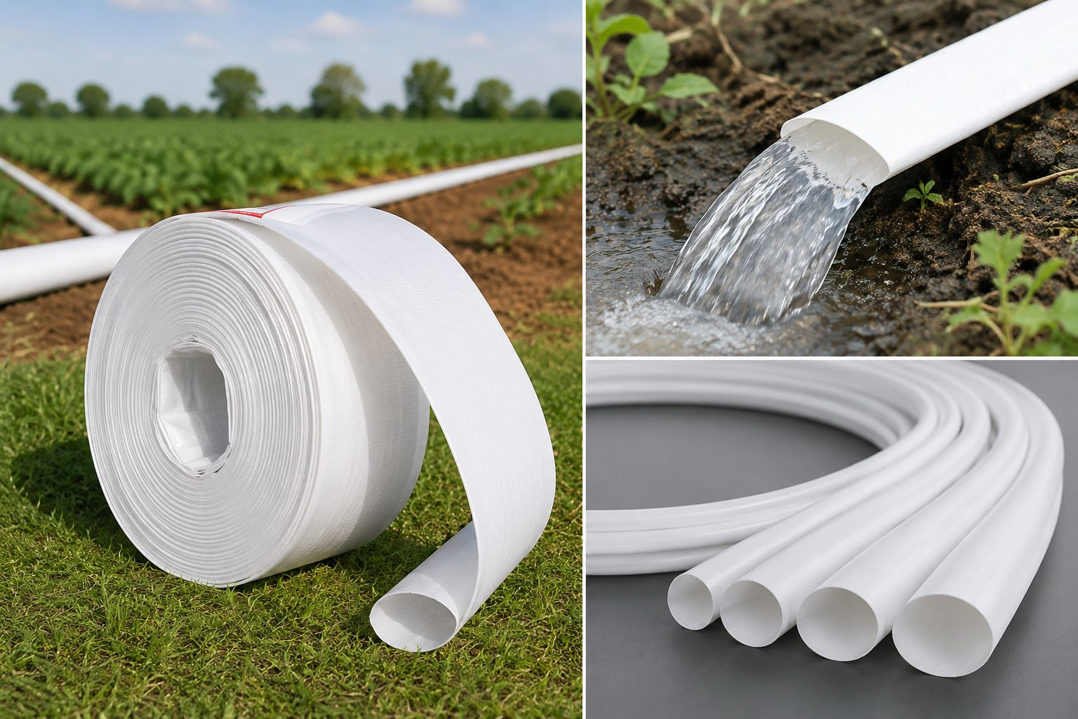 HDPE Lay Flat Tube / Rain Pipe manufactured by KCR Global