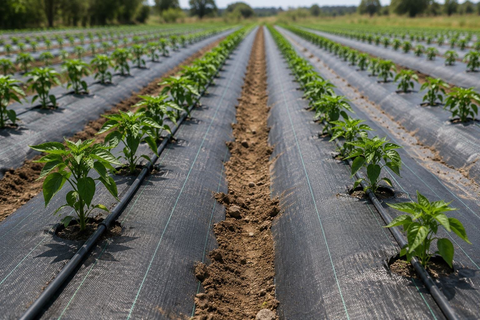 Weed Mat — Field row application